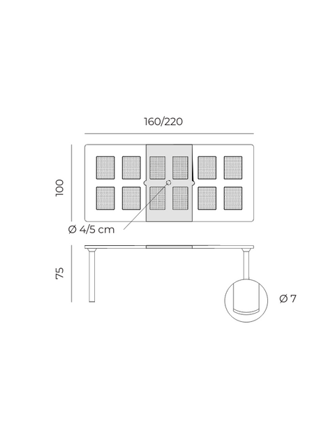 MESA LIBECCIO 160 EXT